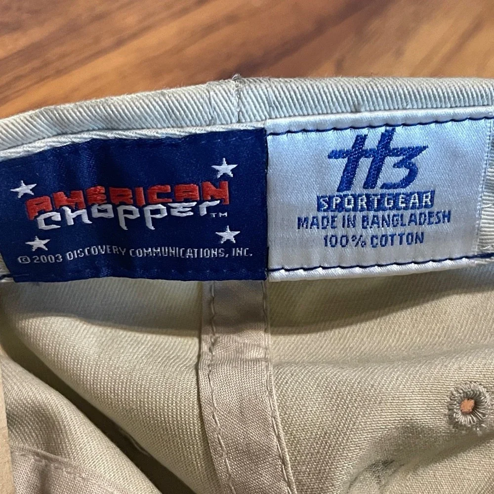 H3 Sportgear American Chopper Hat Mens OS Tan Cotton Baseball Cap Vintage 2003